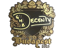 Sticker Slab | decenty (Gold) | Budapest 2025 cs go skin