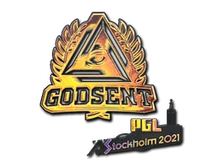 Sticker Slab | GODSENT (Holo) | Stockholm 2021 cs go skin