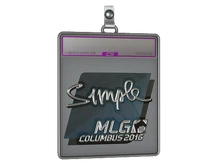 Sticker Slab | s1mple (Foil) | MLG Columbus 2016 cs go skin