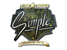 Sticker Slab | s1mple (Gold) | Berlin 2019 cs go skin